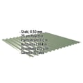 Wellblech 18/1064 | Wand | Stahl 0,50 mm | 25 µm Polyester | 6011 - Resedagrün #2