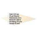 Wellblech 18/1064 | Wand | Stahl 0,63 mm | 25 µm Polyester | 1015 - Hellelfenbein #2