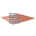 Wellblech 18/1064 | Wand | Stahl 0,50 mm | 60 µm Puramid | 8004 - Kupferbraun #2