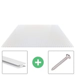 Acrylglas Stegdoppelplatte | 16 mm | Profil Zevener Sprosse | Sparpaket