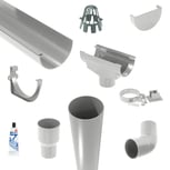 Kunststoff Dachrinnen Sparpaket 4,00 m