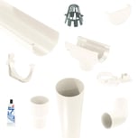 Kunststoff Dachrinnen Sparpaket 6,00 m