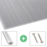 Polycarbonat Doppelstegplatte | 10 mm | Profil A4 | Sparpaket