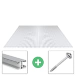 Polycarbonat Stegplatte | 25 mm | Profil Mendiger | Sparpaket