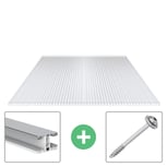 Polycarbonat Stegplatte | 25 mm | Profil Mendiger | Sparpaket
