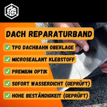 Dach Reparaturband mit MicroSealant® | Breite 150 mm | Länge 5,00 m | Schwarz #2