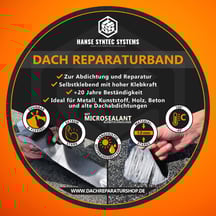 Dach Reparaturband mit MicroSealant® | Breite 300 mm | Länge 2,50 m | Schwarz #5