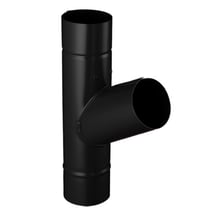 Fallrohrabzweig 60° | Stahl | Ø 90 mm | 9005 - Tiefschwarz #1