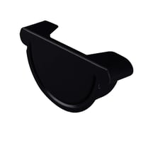 Rinnenendstück | Links Stahl | Ø 190 mm | 9005 - Tiefschwarz Rinnenendstück | Links | Stahl | Ø 190 mm | 9005 - Tiefschwarz #1