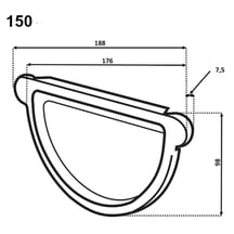 Rinnenendstück Stahl | Ø 150 mm | Verzinkt Rinnenendstück | Stahl | Ø 150 mm | Verzinkt #3
