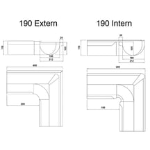 Rinneninnenwinkel 90° | Stahl | Ø 190 mm | 8017 - Schokoladenbraun #2
