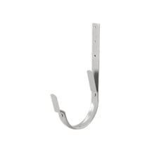 Universal Rinnenhalter | Feder / Feder | Stahl | Ø 190 mm | 9006 - Weißaluminium | Länge = 210 mm #1