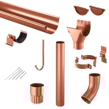Stahl Dachrinnen Sparpaket 7 m | Ø 125/90 mm | 8004 - Kupferbraun #1