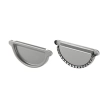 Stahl Dachrinnen Sparpaket 7 m | Ø 125/90 mm | 9006 - Weißaluminium #5