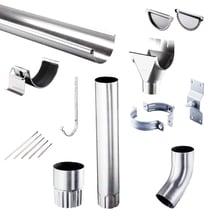Stahl Dachrinnen Sparpaket 8 m Ø 125/90 mm | Verzinkt Stahl Dachrinnen Sparpaket 8 m | Ø 125/90 mm | Verzinkt #1