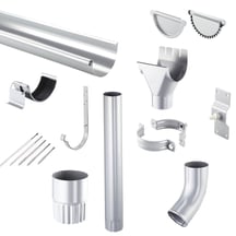 Titanzink Dachrinnen Sparpaket 7 m | Ø 125/90 mm #1