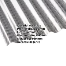 Acrylglas Wellplatte | 76/18 | 3,00 mm | Graphit | Wabenstruktur | 2500 mm #2