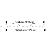 Polycarbonat Spundwandplatte | 45/1000 | 1,00 mm | Klar | 4500 mm #4