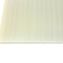 Acrylglas Stegdoppelplatte | 16 mm | Breite 980 mm | Opal Weiß / Gold | AntiDrop | Temperaturreduzierend | 2500 mm #4