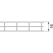 Polycarbonat Doppelstegplatte | 16 mm | Breite 980 mm | Graphit | Beidseitiger UV-Schutz | Breitkammer | 2000 mm #4