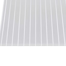 Polycarbonat Doppelstegplatte | 16 mm | Breite 980 mm | Klar | Beidseitiger UV-Schutz | Breitkammer | 2000 mm #4