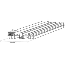 Mendiger | Thermo-Rand-Unterprofil | Kunststoff und Aluminium | Weiß | 7000 mm #2