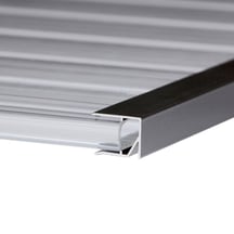 Abschlussprofil unterseite | 16 mm | Aluminium | Breite 1200 mm | Dunkelgrau #3