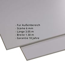 HPL Schichtstoffplatte | Außen | 6 mm | Dunkelgrau | 3,05 x 1,30 m #2