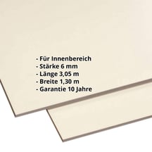 HPL Schichtstoffplatte | Innen | 6 mm | Beige | 3,05 x 1,30 m #2
