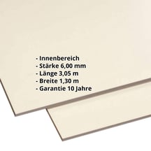 HPL Schichtstoffplatte | Innen | 6 mm | Beige | 3,05 x 1,30 m #2