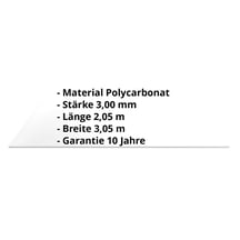 Polycarbonat Massivplatte | 3 mm | Glasklar | 3,05 x 2,05 m #2