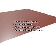 Flachblech | Aluminium 0,70 mm | 25 µm Polyester | 8012 - Rotbraun #2