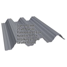 Hochprofil T92P | Dach | Stahl 0,50 mm | 25 µm Polyester | 7024 - Graphitgrau #2