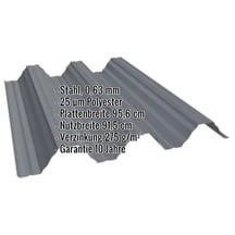 Hochprofil T92P | Dach | Stahl 0,63 mm | 25 µm Polyester | 7016 - Anthrazitgrau #2