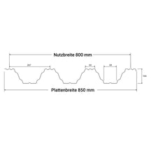 Hochprofil TP104 | Dach | Stahl 0,65 mm | 25 µm Polyester | 7016 - Anthrazitgrau #3