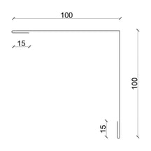 Außenecke | 100 x 100 x 2000 mm | Stahl 0,50 mm | 35 µm Mattpolyester | 033 - Schwarz #3