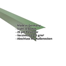 Außenecke | 115 x 115 mm Stahl 0,50 mm | 25 µm Polyester | 6002 - Laubgrün Außenecke | 115 x 115 mm | Stahl 0,50 mm | 25 µm Polyester | 6002 - Laubgrün #2