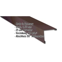 Außenecke | 19,5 x 19,5 cm | Stahl 0,63 mm | 25 µm Polyester | 8017 - Schokoladenbraun #2
