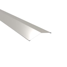 Firstblech flach | 14,5 x 14,5 cm | 150° | Stahl 0,63 mm | 25 µm Polyester | 9002 - Grauweiß #1