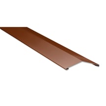 Firstblech flach | 145 x 145 mm | 150° | Stahl 0,50 mm | 25 µm Polyester | 8011 - Nussbraun #1