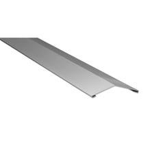 Firstblech flach | 145 x 145 mm | 150° | Stahl 0,50 mm | 25 µm Polyester | 9006 - Weißaluminium #1