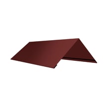 Firstblech flach | 145 x 145 x 2000 mm | 100° | Aluminium 0,70 mm | 25 µm Polyester | 8012 - Rotbraun #1