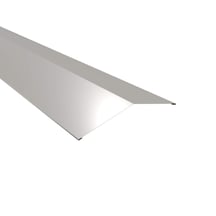 Firstblech flach | 198 x 198 mm | 150° | Stahl 0,63 mm | 25 µm Polyester | 9006 - Weißaluminium #1