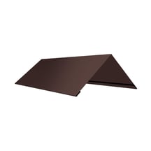 Firstblech flach | 200 x 200 x 2000 mm | 100° | Stahl 0,50 mm | 35 µm Mattpolyester | 8017 - Schokoladenbraun #1
