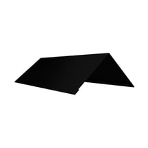 Firstblech flach | 200 x 200 x 2000 mm | 140° | Stahl 0,50 mm | 50 µm PURLAK® | 9005 - Tiefschwarz #1