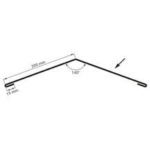Firstblech flach | 200 x 200 x 2000 mm | 140° | Stahl 0,50 mm | 25 µm Polyester | 3016 - Korallenrot #3
