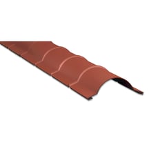 Firstblech halbrund | 1,86 m | Stahl 0,50 mm | 25 µm Polyester | 8004 - Kupferbraun #1