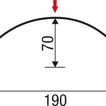 Firstblech halbrund | 1,86 m | Stahl 0,50 mm | 25 µm Polyester | 9007 - Graualuminium #5