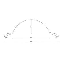 Firstblech halbrund groß | 1,960 m | Stahl 0,50 mm | 25 µm Polyester | 6011 - Resedagrün #3