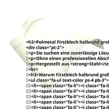 Firstblech halbrund groß | 1,960 m | Stahl 0,50 mm | 25 µm Polyester | 9002 - Grauweiß #2